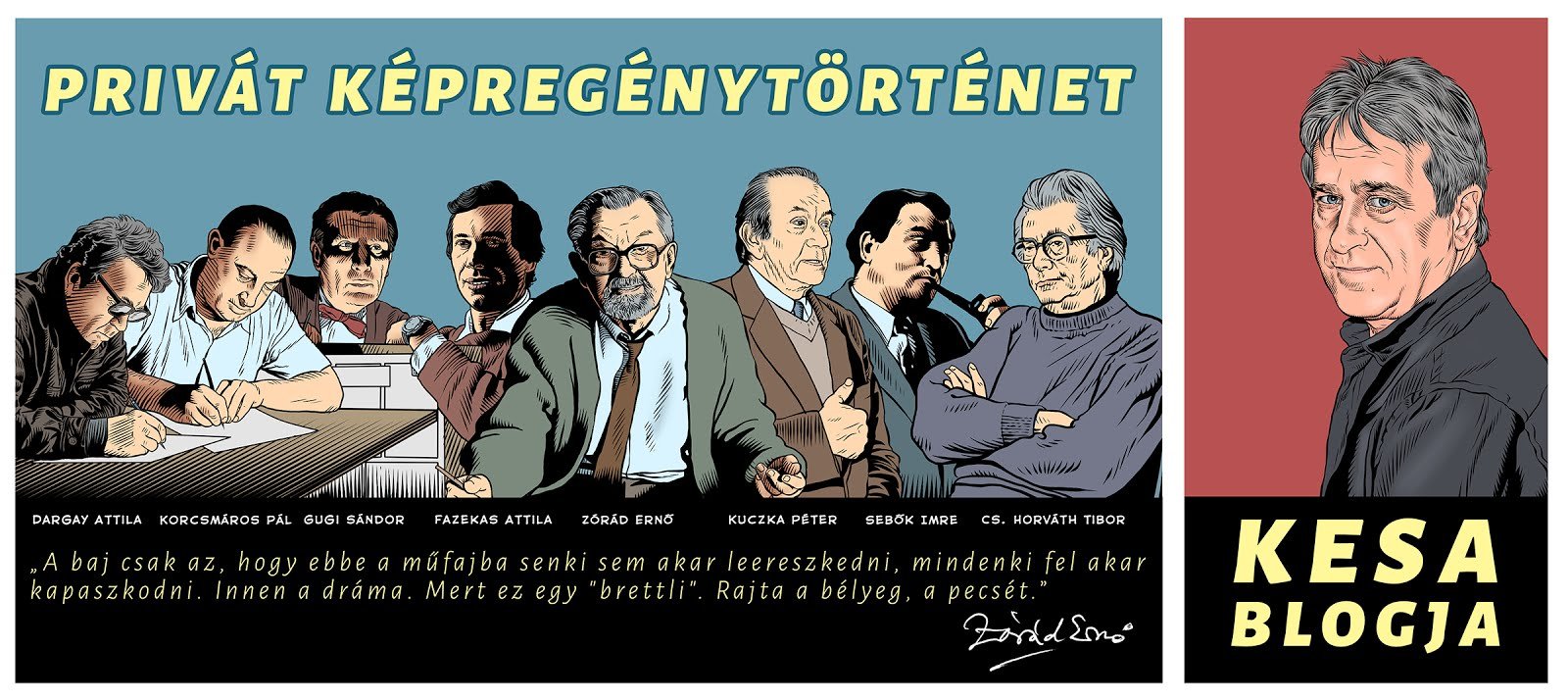Kertész Sándor Privár képregénytörténet blogjának fejléce (forrás: privatkepregenytortenet.blogspot.com)